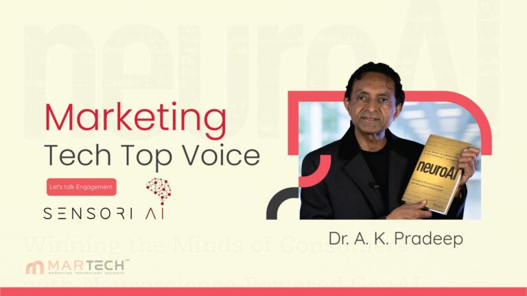 MarTech Top Voice Interview with Sensori.Ai CEO Dr. A.K. Pradeep